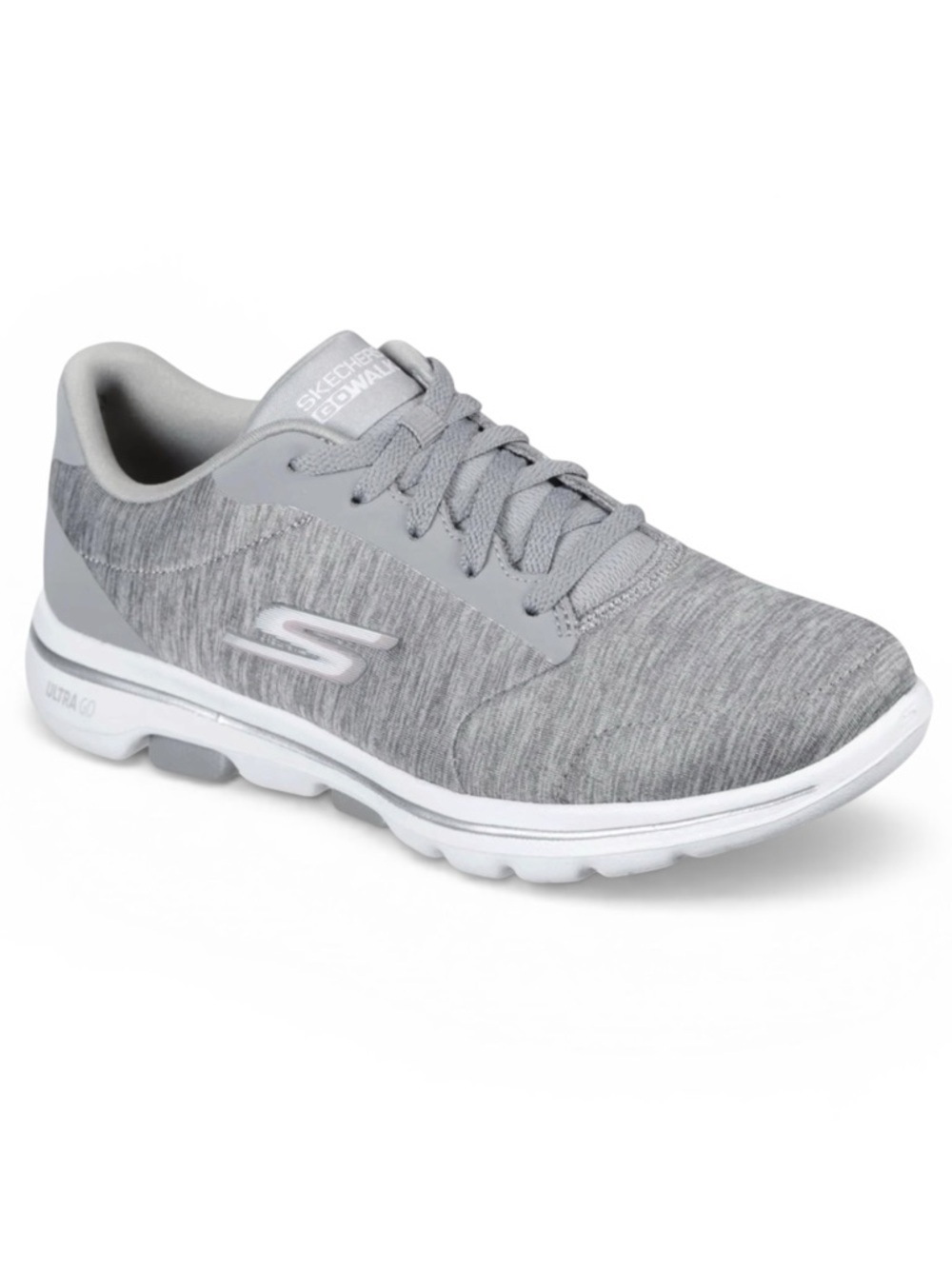 Skechers Gray Quick Fit Ultra Go Lace Up Sneakers